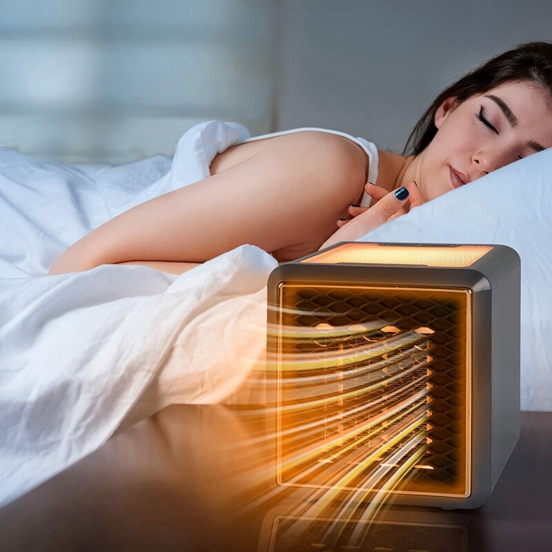 Популярный и практичный 1200 керамический нагреватель пространства с регулируемым нагревом, портативный, тихий и энергоэффективный для спальни