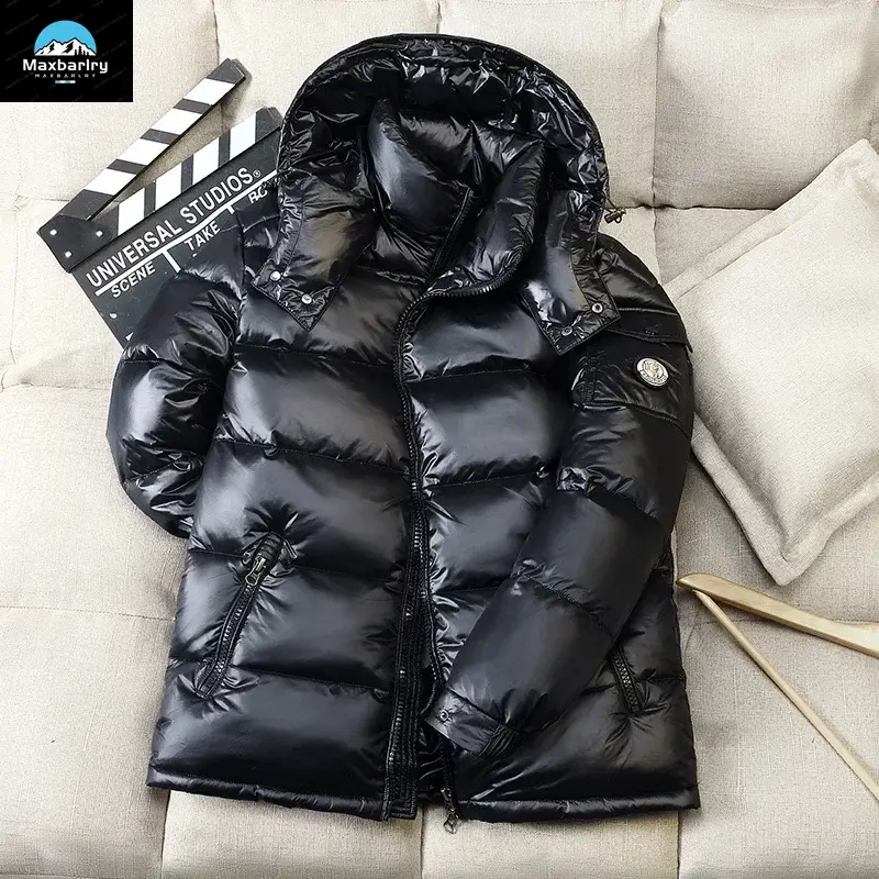 2024 Winter New Men's Puffer Jacket Fashion Thick Men Women Duck Down Jacket Outdoor Warm Casual Coats Solid Hooded Overcoats