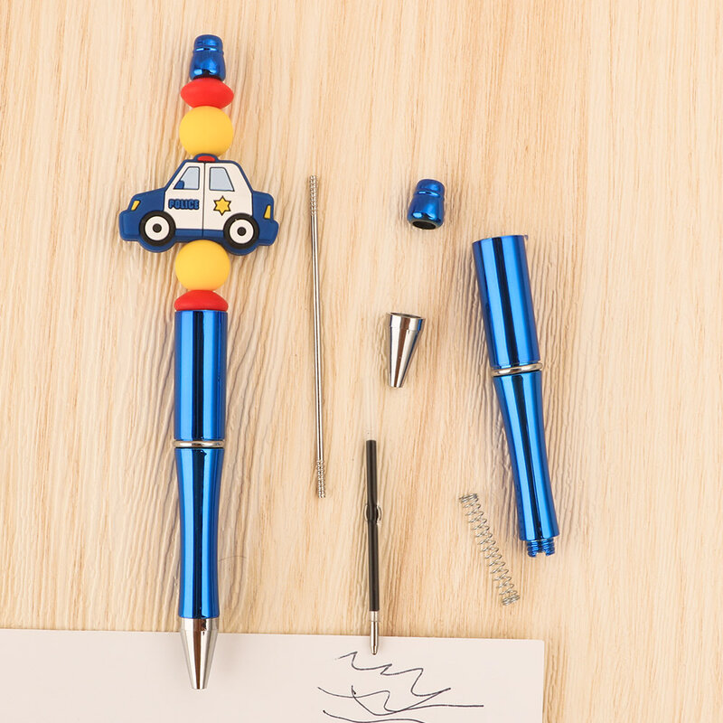 5/10/30 sztuk długopis DIY koralik długopis plastikowe Beadable szkolne materiały biurowe do pisania biurowe prezent ślubny