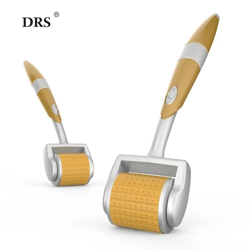 DRS Derma Roller Real Needle, 192 Titanium Microneedle Roller for Skin Care, Hair Growth, Beard Growth - Includes Storage Case