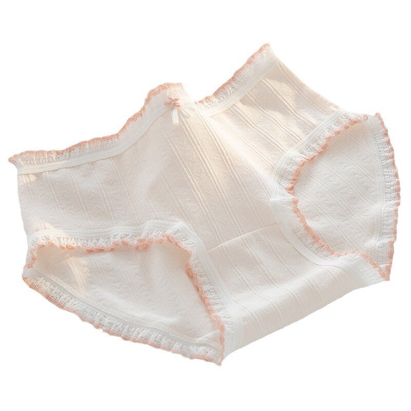 5Pcs/set Women Girls Cotton Panties Female Sexy Underpants Mid-Rise Seamless Briefs Soft Breathable Underwear Plus Size Lingerie