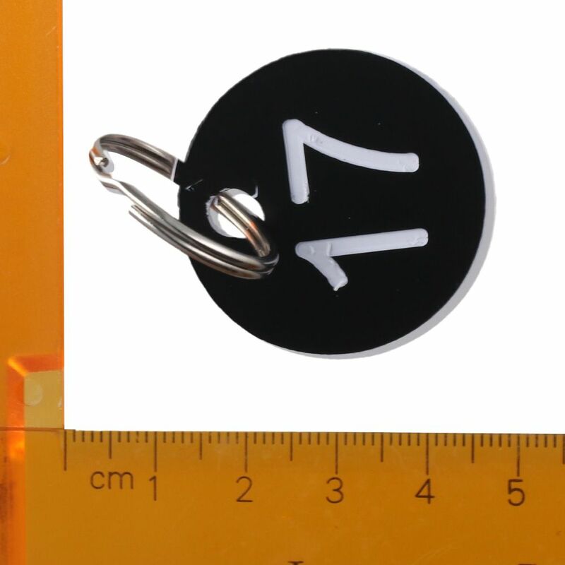 20 Pack 35mm Numbers Tags Nurse Black 1-20 Dormitory Keys Numbered Keychains Office