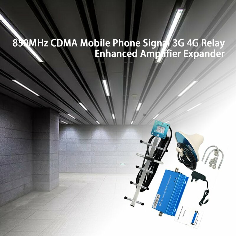 Sinyal ponsel CDMA 850MHz, Repeater 3G 4G, Booster Amplifier Extender + sinyal telepon Yagi tipe US EU AU