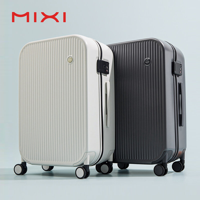 Переносной чемодан Mixi 20 дюймов, Жесткий чемодан на колесиках, Женский Дорожный чемодан 24 дюйма 26 дюймов, чемодан 100% PC Spinner Wheels TSA Lock