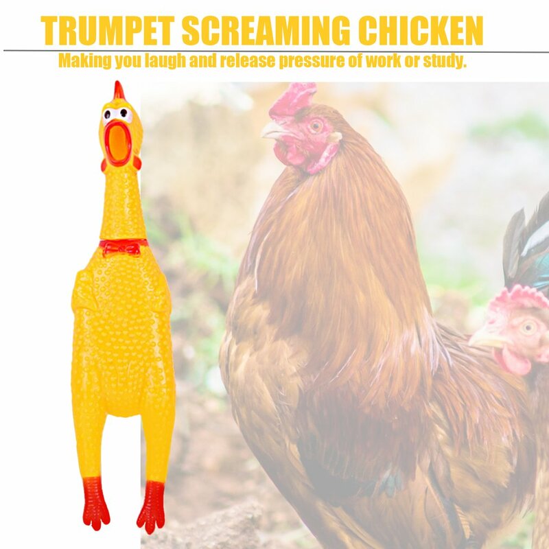 1PC S/M Funny Pet Toy Sets Squawking Rooster Screaming Rubber Chicken Pet Dog Toys Attractive Dog Cat Puppy Sound Molar Chew Toy