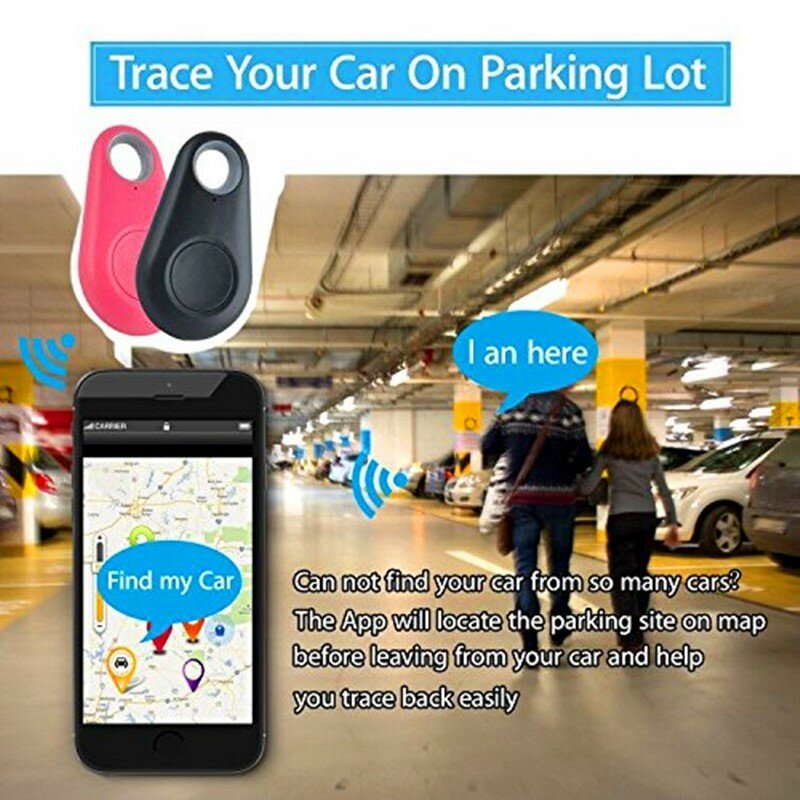 Rastreador GPS inteligente para mascotas, localizador con alarma antipérdida, rastreador inalámbrico con Bluetooth, cartera para niños, localizador de llaves