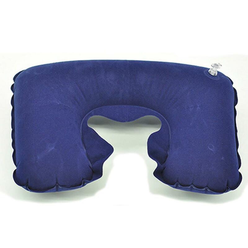 1 Pc Flocked Inflatable Air Cushion Head Neck Rest Support U-Shape Plane Flight Pillow Sleep Cushion Portable Travel Supplies