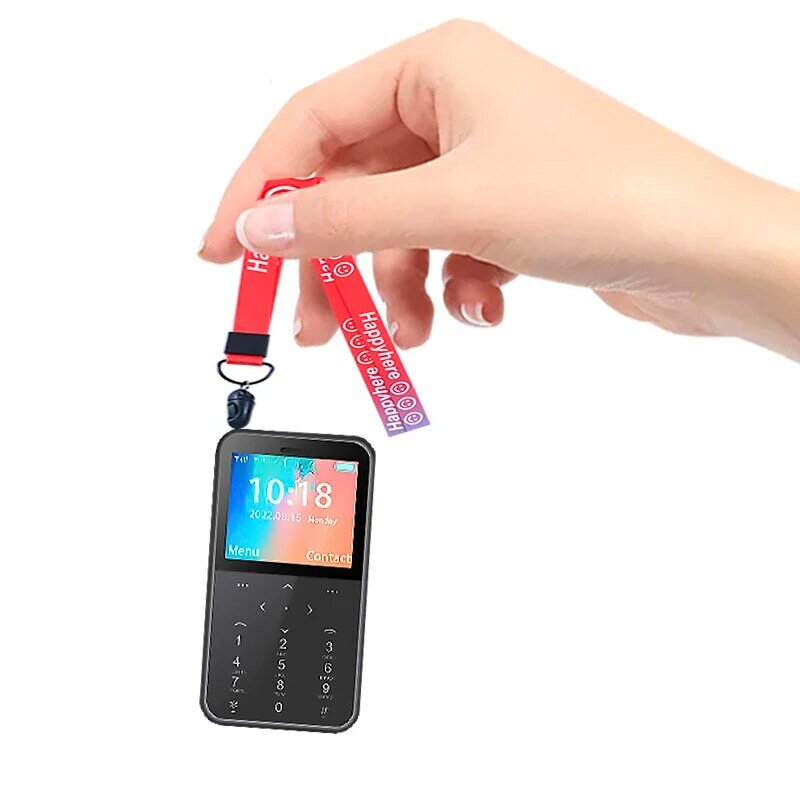 Mini telefon komórkowy 2SIM Card BT dialer czarna lista automatyczny rejestrator połączeń Bluetooth budzik z tarczą zegar magiczny głos mały telefon komórkowy