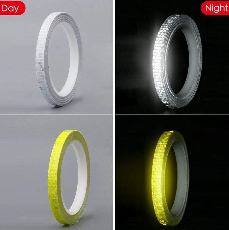 Bike Reflective Sticker Strip Tape For Cycling Warning Safety Bicycle Wheel Decor