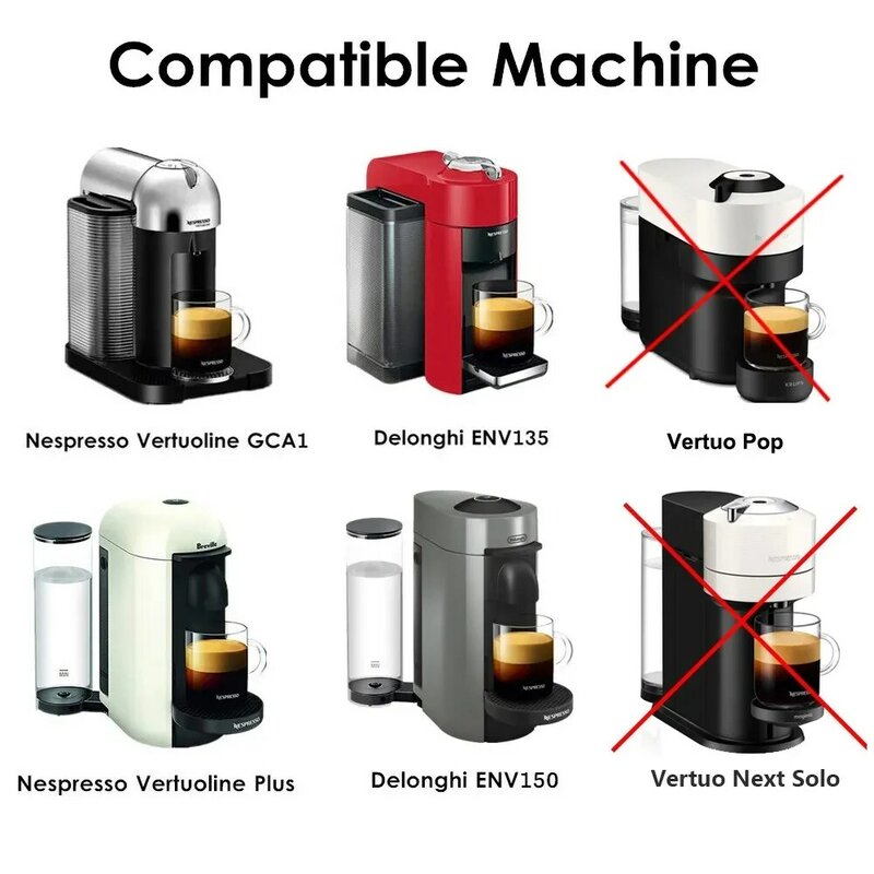 Icafilas Rvs Herbruikbare Vertuo Koffie Capsule (G1) Voor Nespresso Vertuoline Koffie Machine