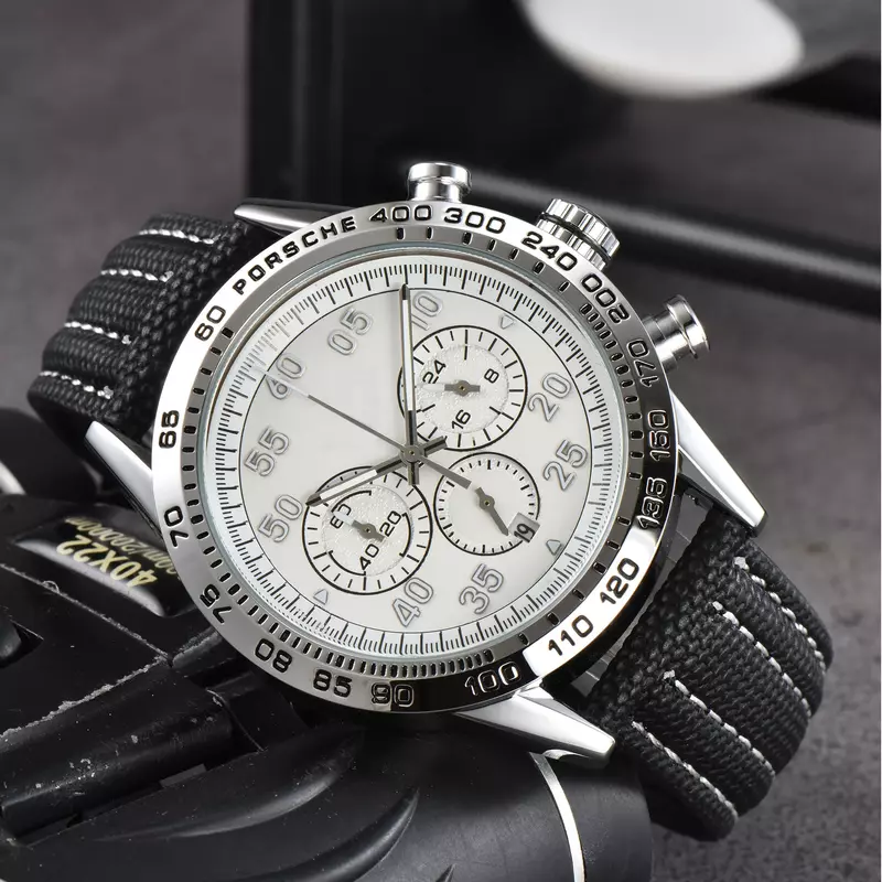 Relógios de pulso de luxo para homens, pulseira de couro, data automática, quartzo impermeável diário, relógio AAA masculino, marca original, nova chegada, 2024