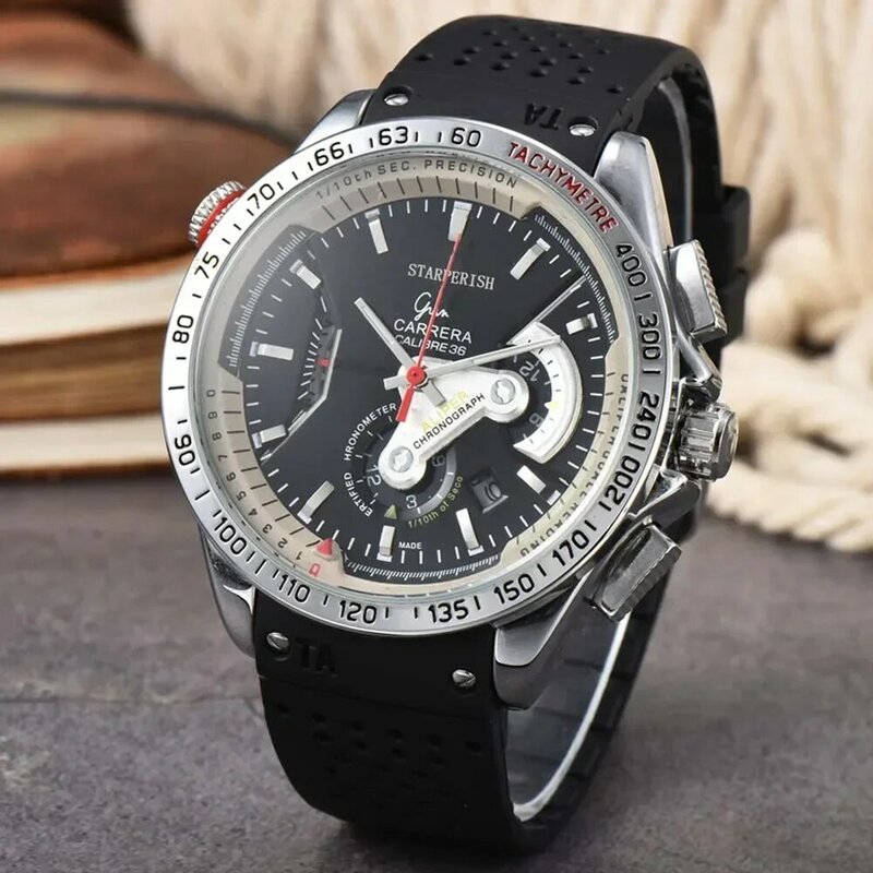 Beliebtes Modell Original Marke Herren uhren Multifunktions Carrera Sport Armbanduhr Chronograph automatisches Datum heißer Verkauf aaa Uhren