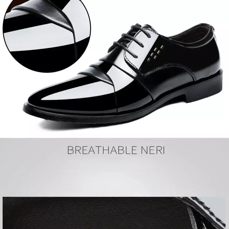 Mężczyźni biznesowi ubierają buty luksusowe męskie buty lakierowane buty Oxford dla mężczyzn oksfordy obuwie wysokiej jakości skórzane buty