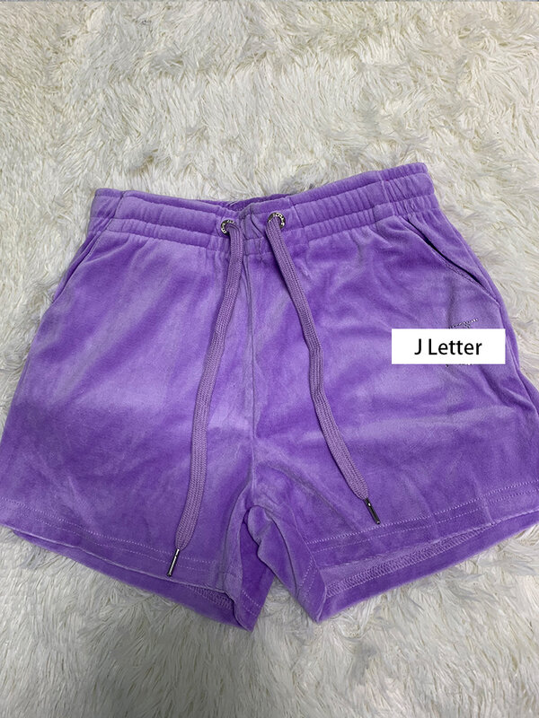 Velour Shorts Y2k Women Clothing Biker Shorts Drawstring Sporty Short for Gym New in Jogging Shorts with Two Side Pockets