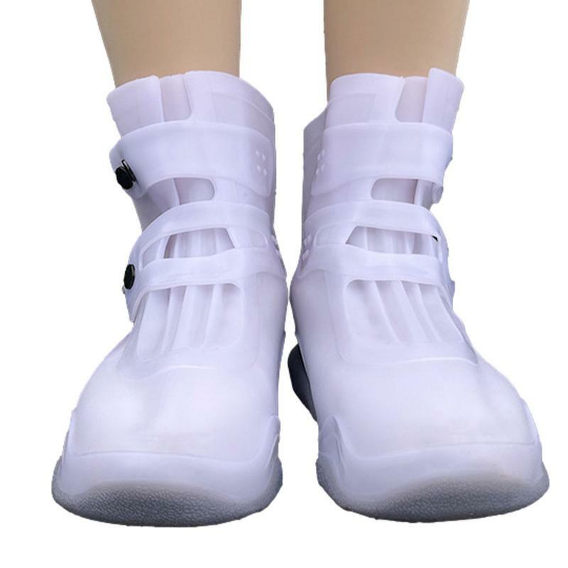 Capa de sapato de chuva reutilizável, Botas resistentes à chuva, Anti Slip, Durável, Fácil mão, Única de camada dupla, Rain Boot Covers for Sneakers