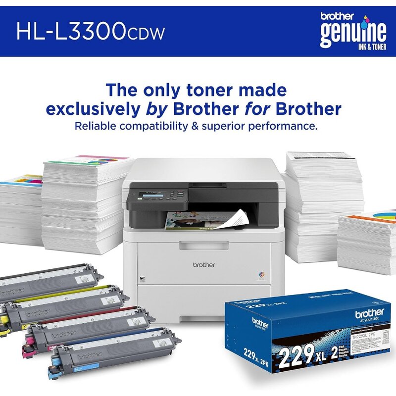 Беспроводной цифровой цветной многофункциональный принтер HL-L3300CDW с качественным лазерным выходом, копированием и сканированием, дуплексный, мобильный