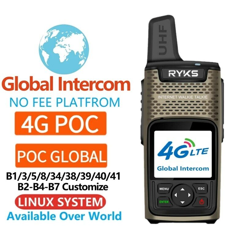 Рация 5000 км с длинным диапазоном разговора 4G Lte Poc сетевое радио Sim-карта рация