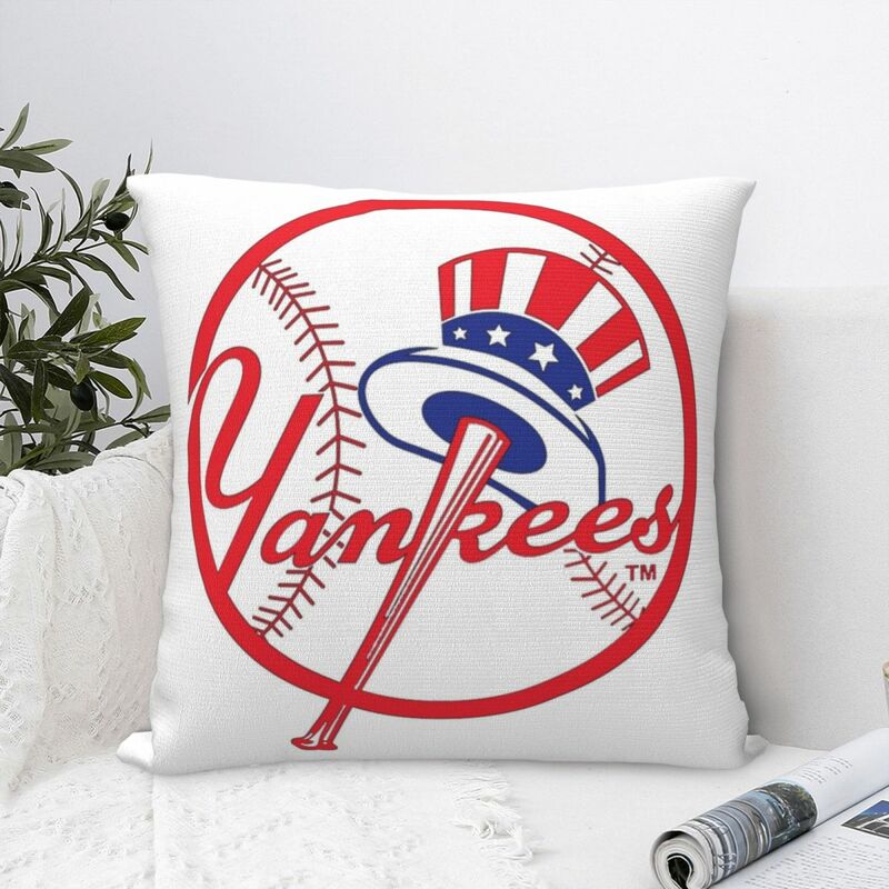 Los mejores Yankees para comprar funda de almohada cuadrada, cojín de poliéster con cremallera, cojín decorativo, almohada cómoda para el hogar y el dormitorio