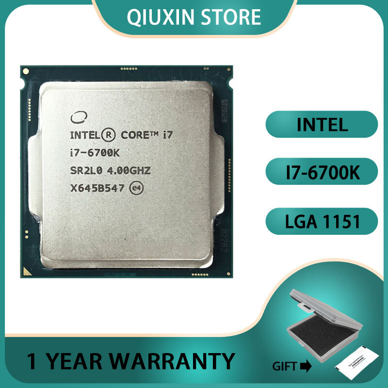 قطع غيار وحدة المعالجة المركزية ، وحدة المعالجة المركزية ، وحدة المعالجة المركزية ، وحدة معالجة مركزية Intel Core i7-6700K i7 6700k LGA 1151 8 мaus короссой 4,0