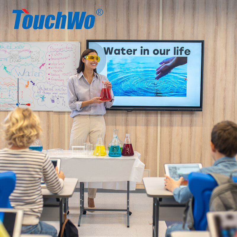 TouchWo-Moniteur à écran tactile électronique coule, écran tactile pour l'école, PC tout-en-un, tableau électronique filtré, 43 pouces, 55 pouces, 65 pouces