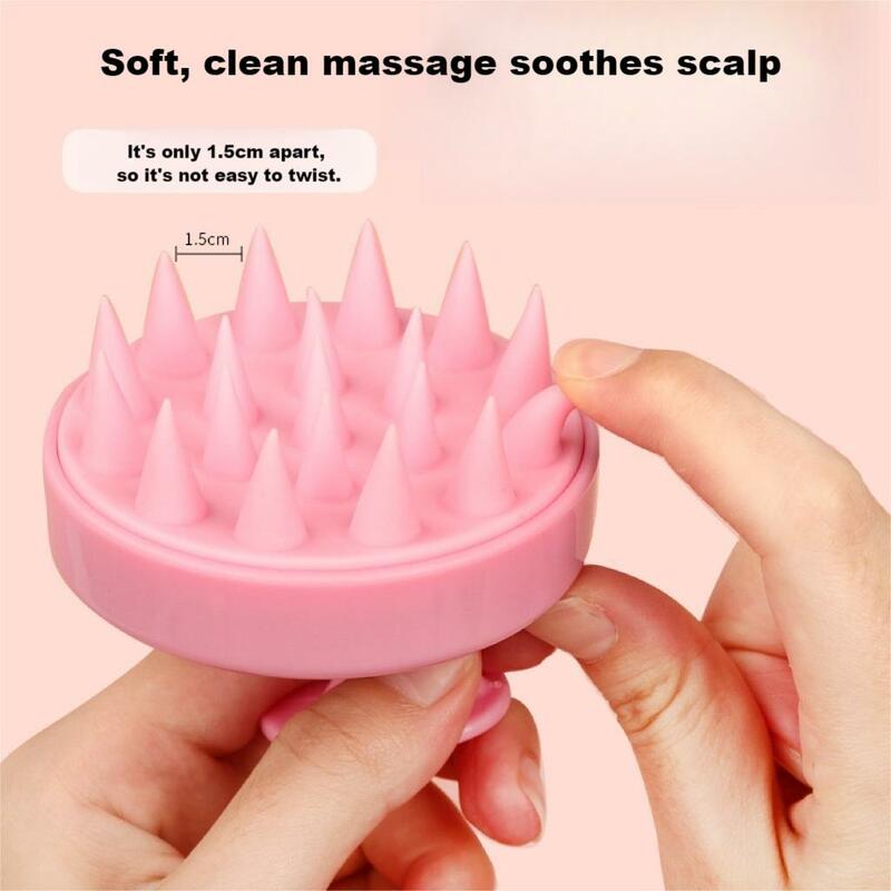Silicone Cabeça Massagem Escova, Shampoo escova, banho pente, limpar o couro cabeludo, Thoroudra, couro cabeludo, espuma fácil, ferramenta de cuidado