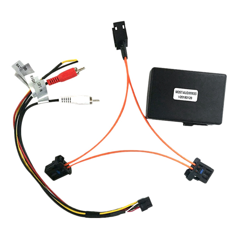 Entrada audio AUX externo, decodificador da fibra ótica, sistema 2G, Audi A6 A6L A8 Q7 2005-2009