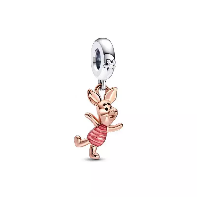 Disney-Cuentas colgantes de personajes de dibujos animados, accesorios de joyería para la fabricación de joyas, Winnie The Pooh Piglet Tigger, DIY