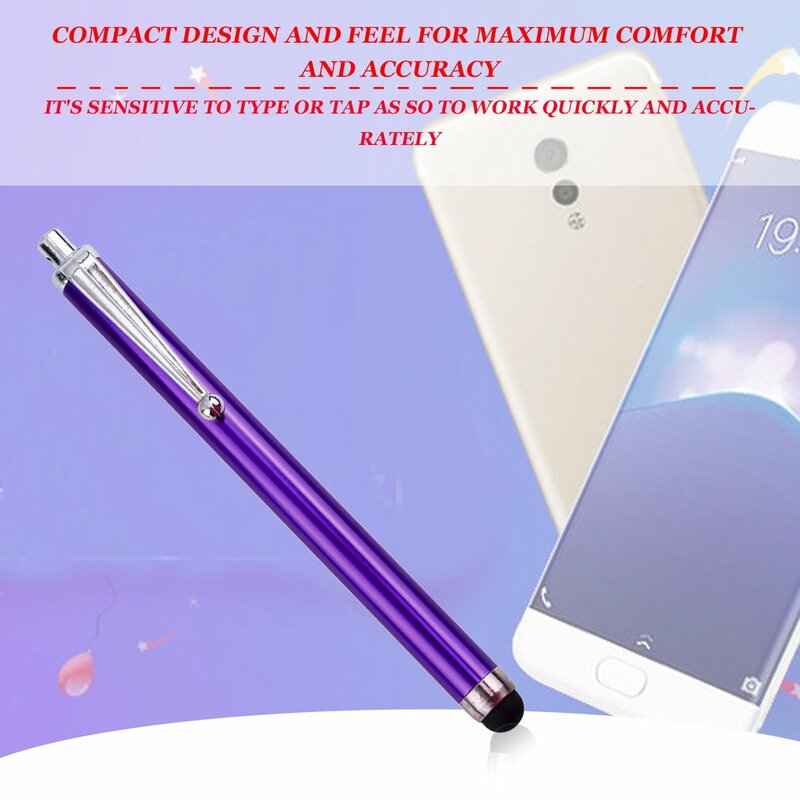 قلم معدني مع تصميم دائري الرأس لجهاز iphone ipad tablet ، قلم بديل للعدسات الزجاجية ، توصيل سريع ، 1 * *