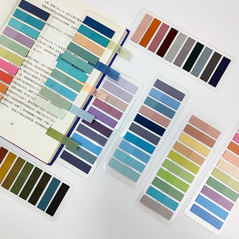 KindFuny-pegatinas autoadhesivas de colores, marcadores de libros, papelería, material escolar y de oficina, paquete de 8, 1600 hojas