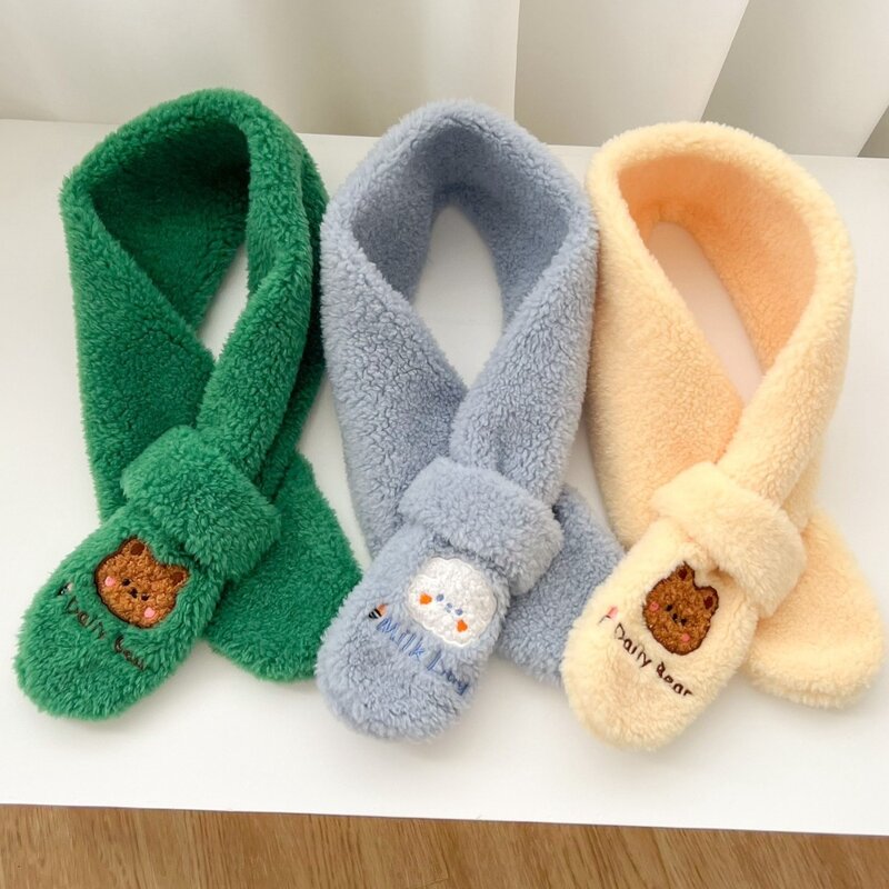 Breathable Children Scarf Soft and Skin Friendly Plush Soft Cartoon Children´s Scarves Warm Windproof