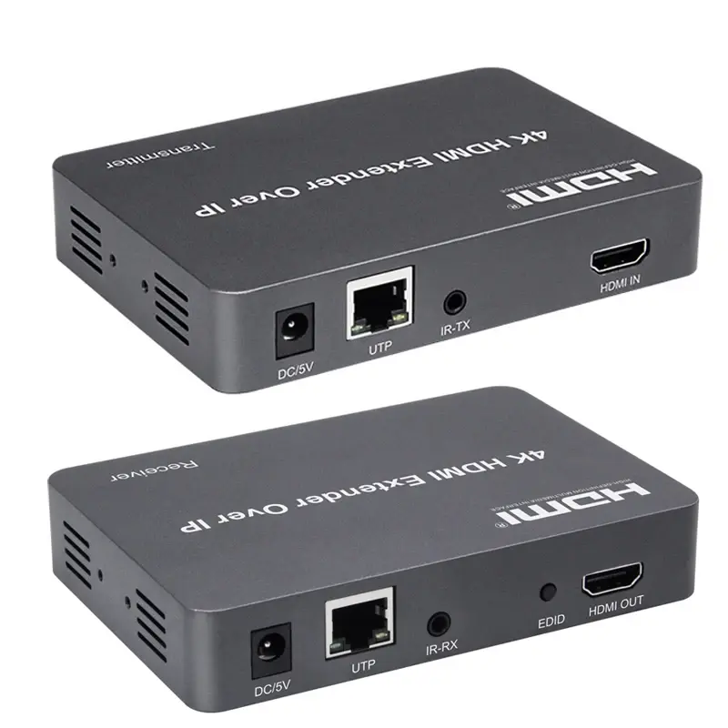 Extensor IP KVM de 150M, Cable Ethernet sobre Cat5e, Cat6, compatible con ratón USB, teclado, compresión sin pérdidas, RJ45, 4K
