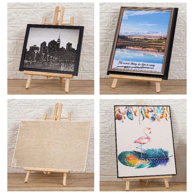 30 / 40 / 50cm Portable Wooden Easel Display Shelf Holder Stand for Artist Painting Sketching DIY Arts Photo Cards Displaying