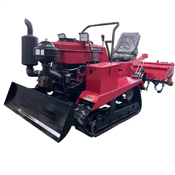 Tractor agrícola multifuncional, cultivador rotativo de oruga vegetal, venta directa del fabricante
