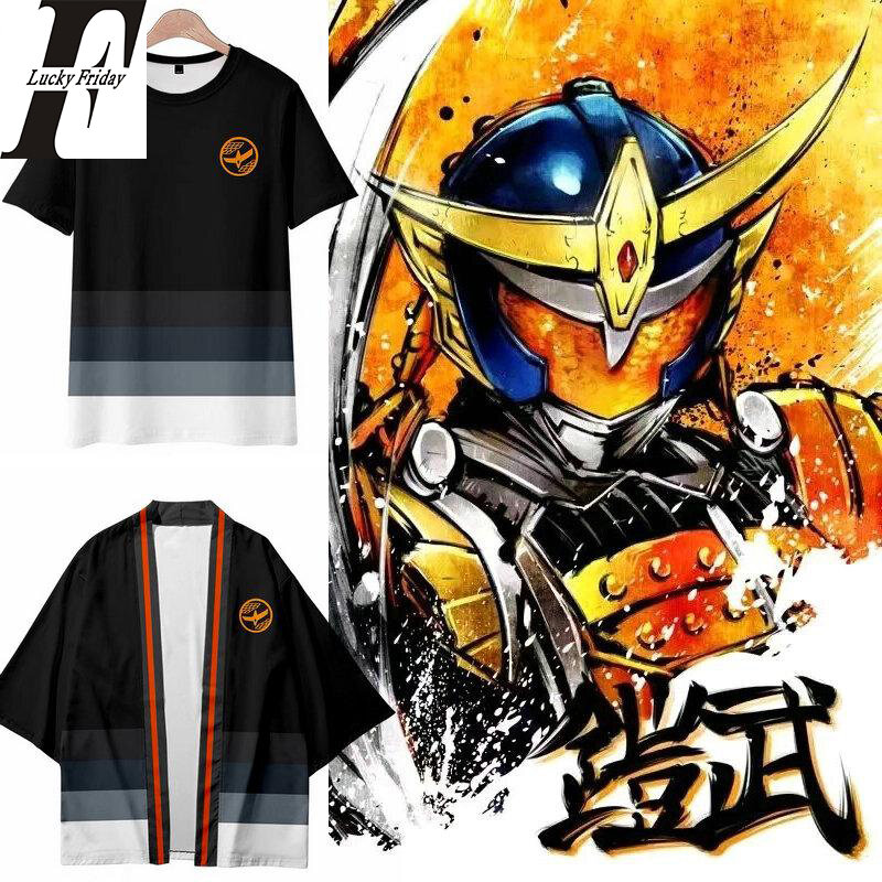 Kamen rider fourze rogue evol gaim hibiki 3d quimono camisa cosplay moda japão anime dos homens das mulheres de sete pontos manga cardigan topos