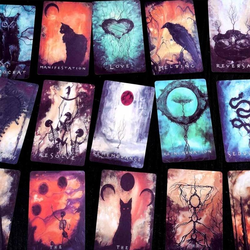 Juegos de cartas de oráculo Spirits Shadows, 10,3x6cm
