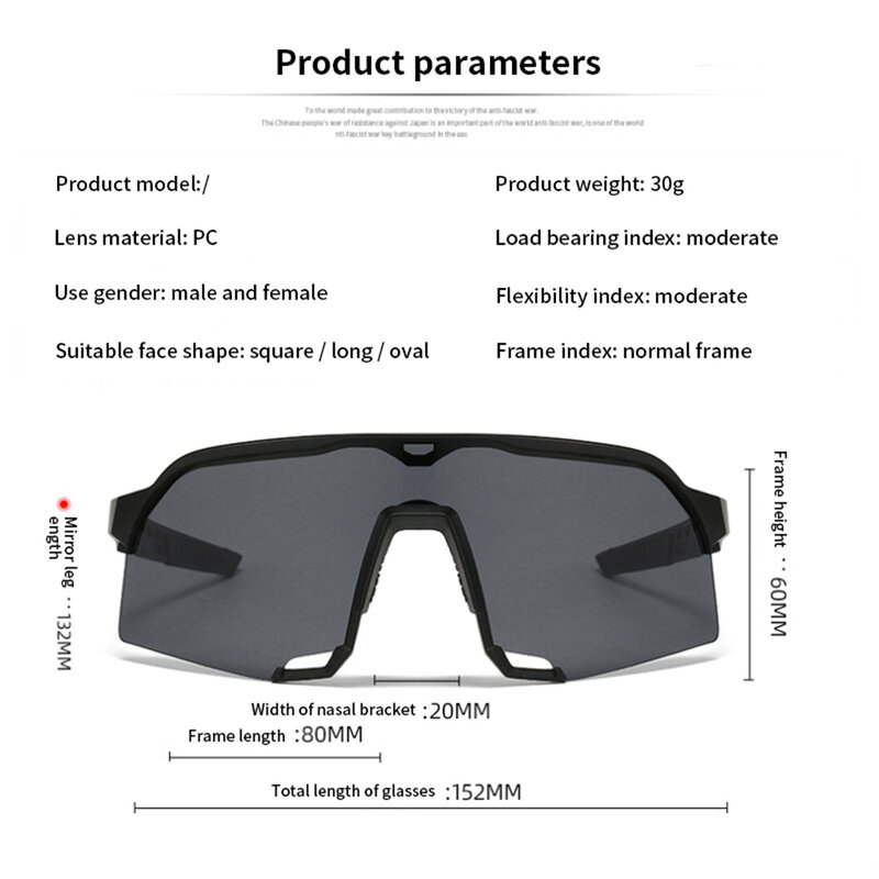 Gafas de ciclismo UV400 para hombre y mujer, lentes polarizadas a prueba de viento, para deportes al aire libre
