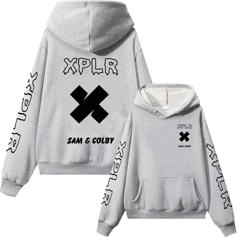 Xplr hoodie SAM and colby chainlink merch เสื้อพิมพ์ลายหัวใจเสื้อสวมหัวแขนยาวผู้ชายผู้หญิง