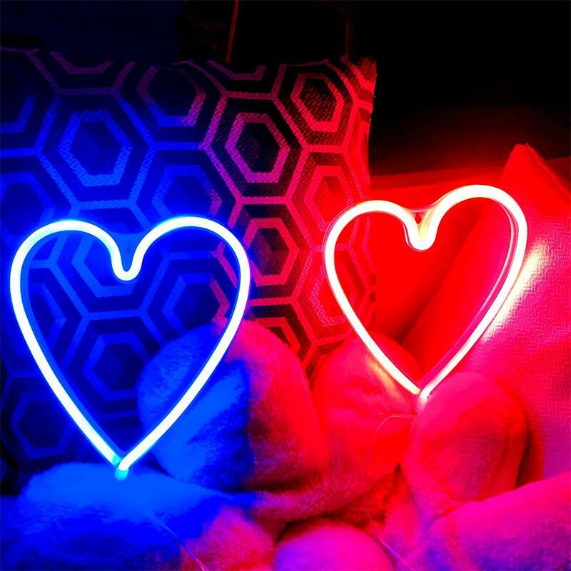 Lumière néon Led en forme d'amour, 5v, pour demande de mariage, fête d'anniversaire, décoration de la maison pour la saint-valentin