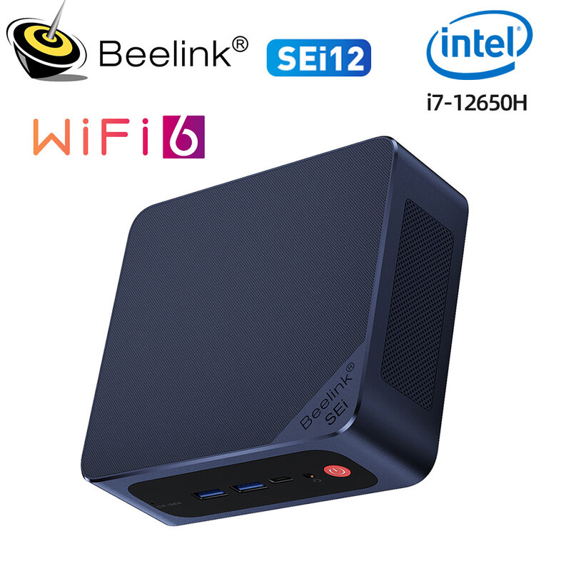 Beelink sei 12 mini pc intel 12. gen i5-12450H i7-12650H 16gb ddr4 500gb sei 10 i5-1035G7 nvme ssd 1000m desktop computer