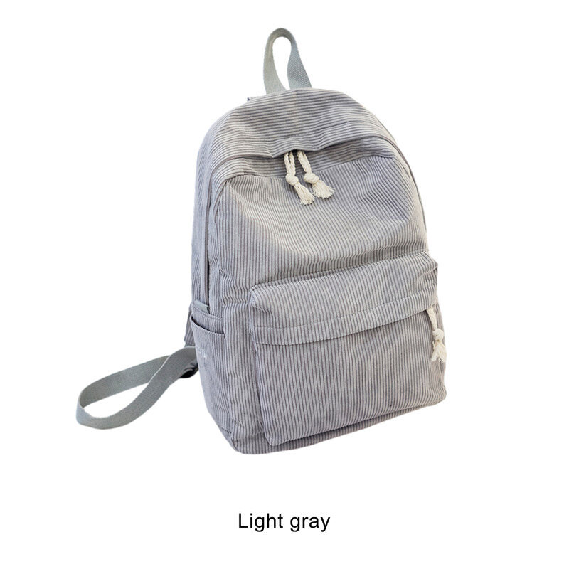 Вместительный и стильный повседневный рюкзак для модного внешнего вида, мягкий и легкий тканевый школьный рюкзак черного цвета