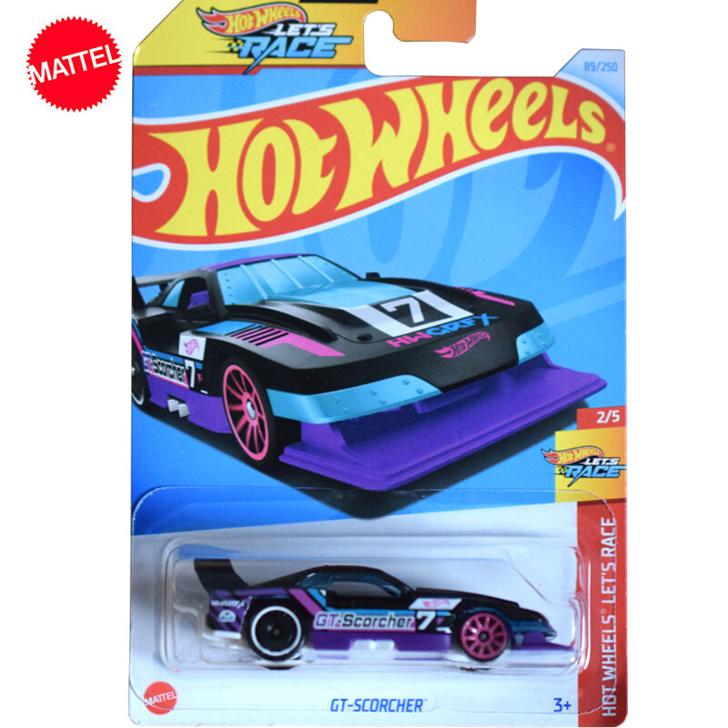 Mattel Hot Wheels mobil 1/64 Original, Diecast Metal Let's Race Gt-Scorcher kendaraan Model mainan untuk koleksi anak laki-laki hadiah ulang tahun