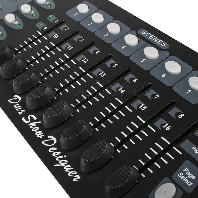 Djworld 192 DMX คอนโซลควบคุม DMX ไฟดิสโก้ปาร์ตี้ไนท์คลับแสงเวทีขยับหัวคอนโซล DMX DJ อุปกรณ์เอฟเฟค