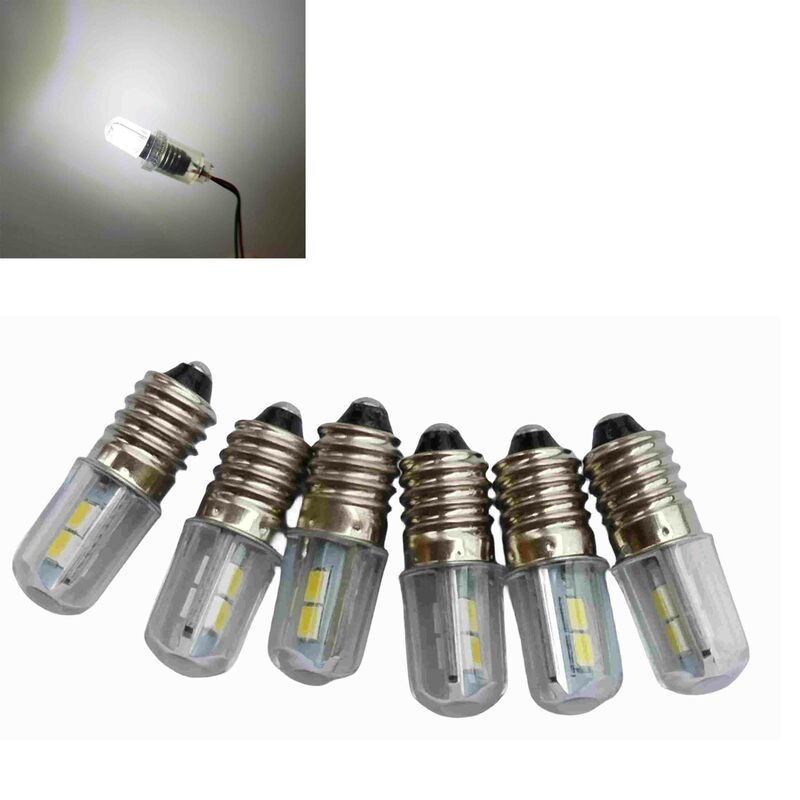 Ampoules LED de rechange pour lampe torche, lampe de poche, lampe de sauna, moteur de vélo, mise à niveau, 4LED, 3V, 3V, 3V, E10 convaincu