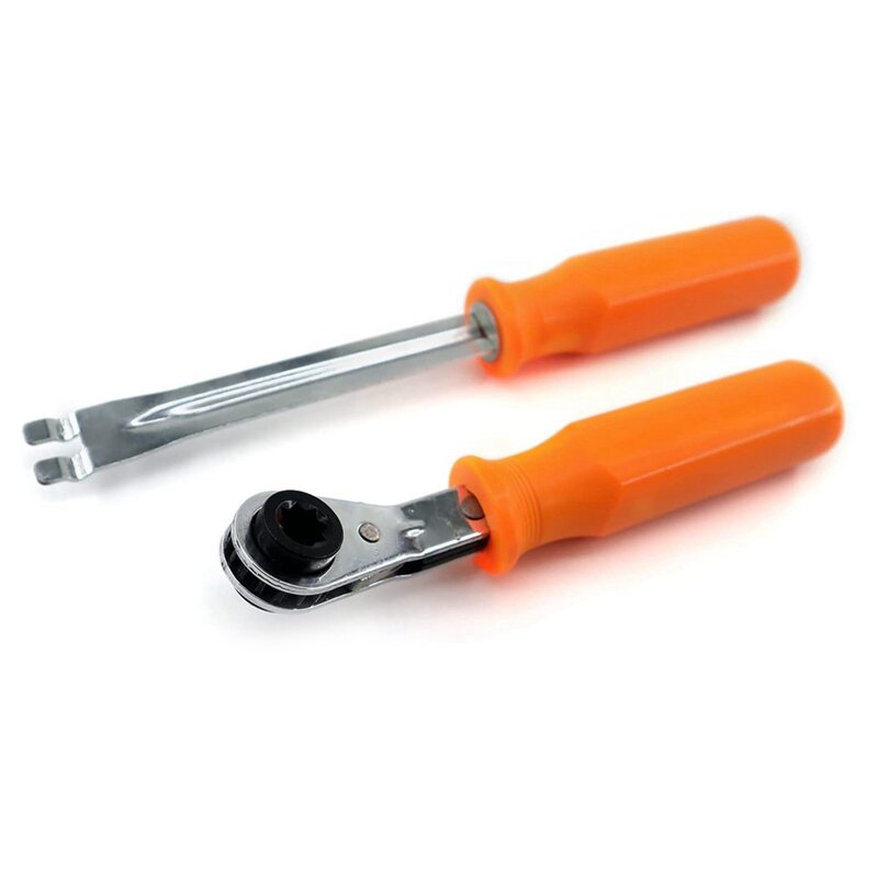 2 Piece Automatic Slack Adjuster Release Tool And Wrench Square Ratcheting Wrench For Air Brake System Adjustments