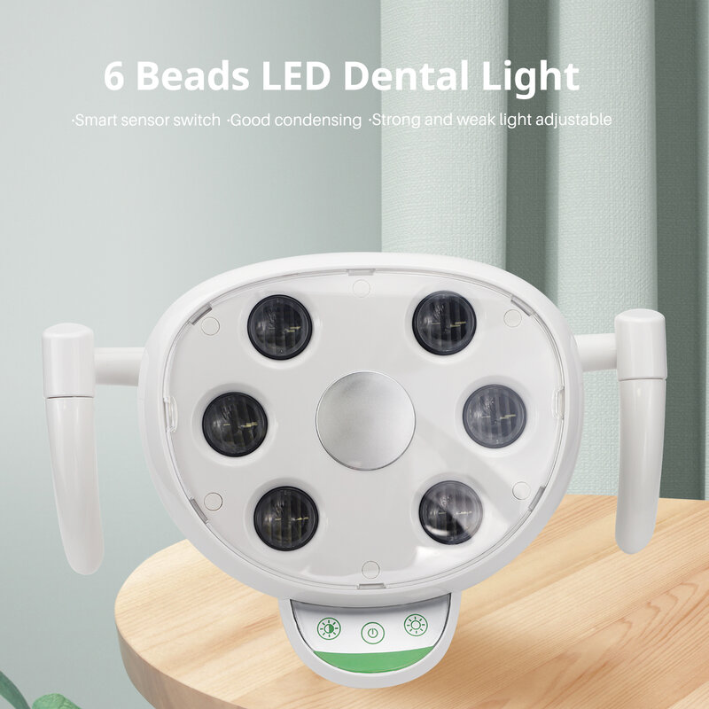 6leds de boa qualidade dental operação oral lâmpada sensor indução luz led para dental unidade cadeira equipamentos clareamento dos dentes