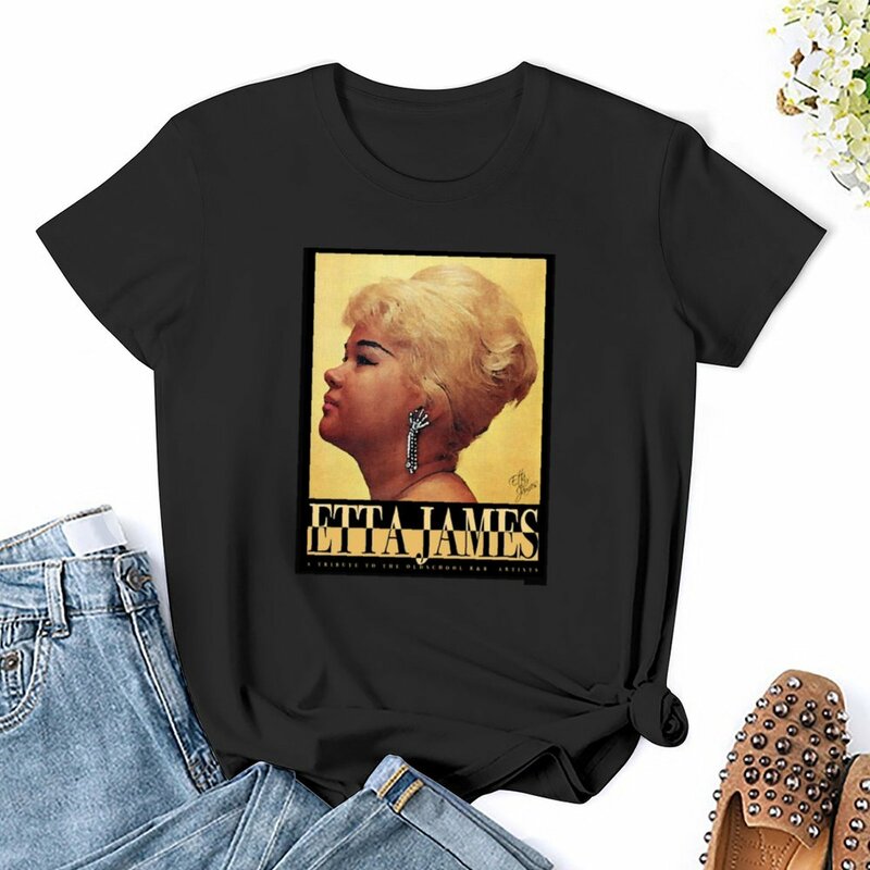 Camiseta de Etta James Tribute para mujer, ropa kawaii, tops de verano, camiseta divertida, vestido de talla grande