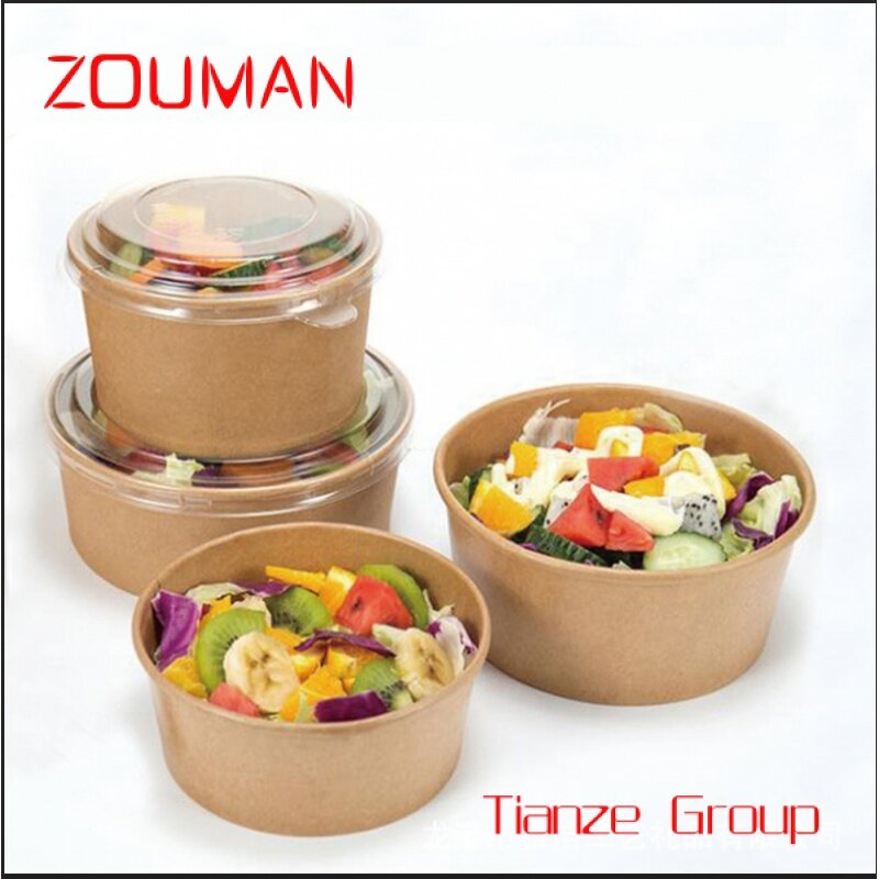 Custom , Good Quality Custom 26oz 32oz Paper Bowl  Kraft Bowls With Lids Bowls And Cups for Noodle