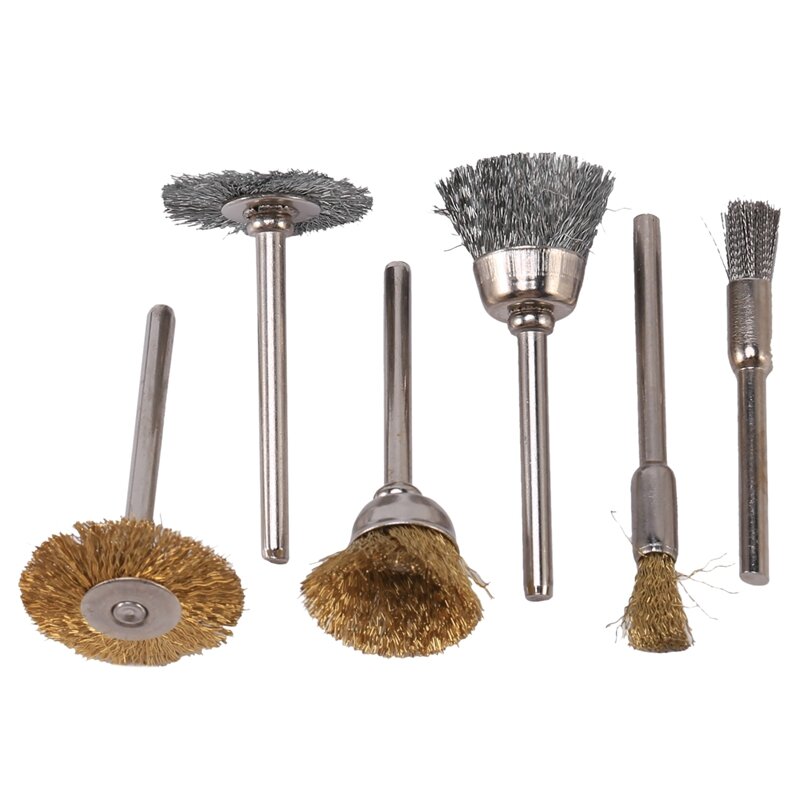 Polish Wire Brush Kit 138Pcs 1/8 Inch Shank Stainless Steel Wire Wheel Brushes For Rotary Tools Polishing