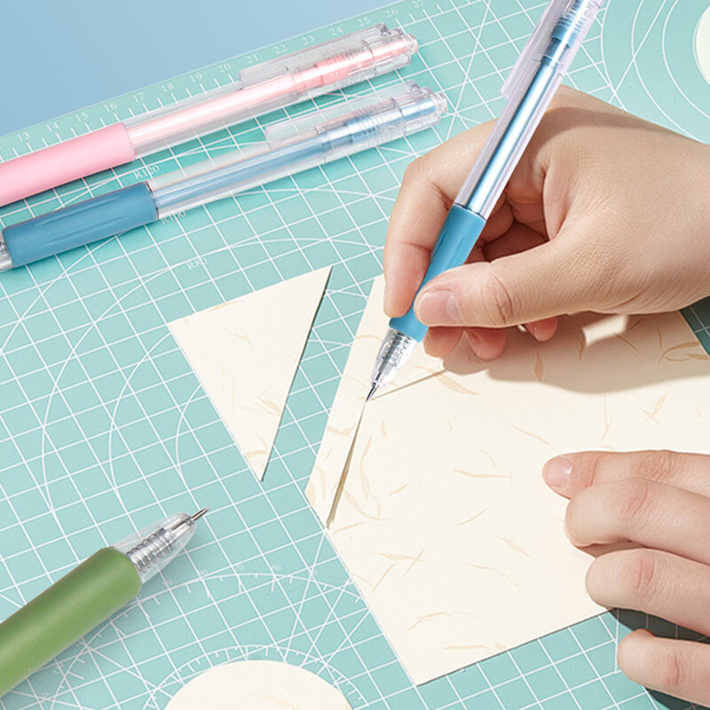 Taille-crayon fait main pour étudiants, coupe-papier, outils fuchsia, fournitures scolaires