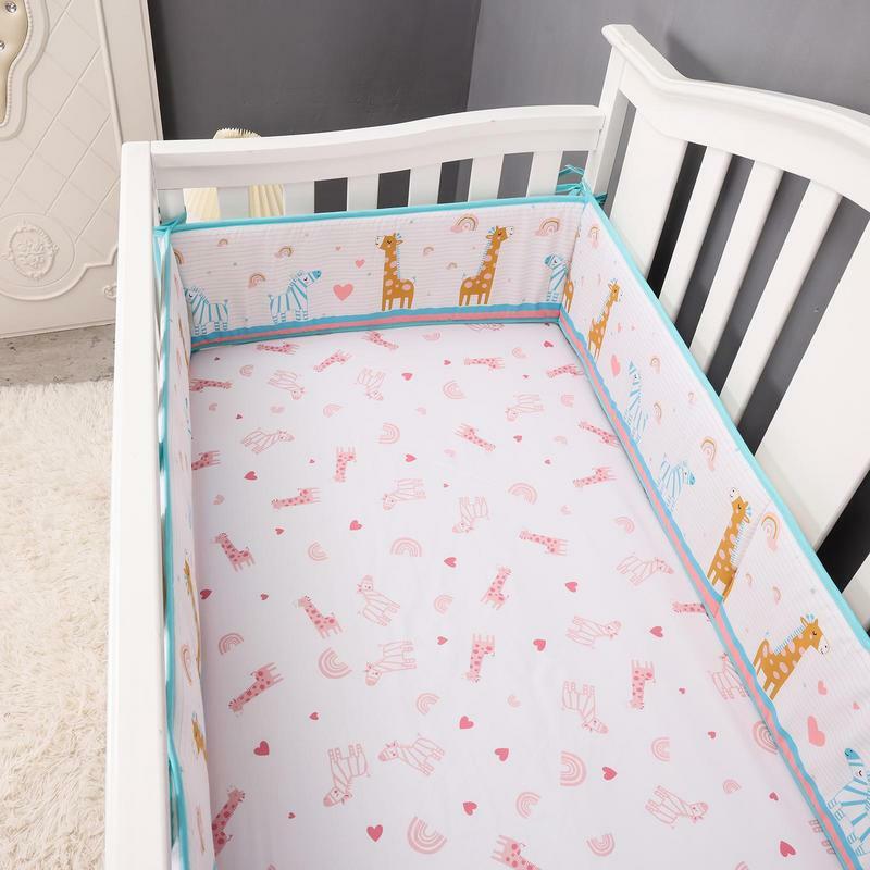 Babybett Stoßstangen 4 Stück Babybett Schiene erhöht Anti-Kollisions-Leitplanke Kleinkinder Bett Seite Soft Rail Bett